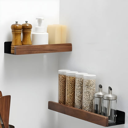 LuxeWood | Hölzernes Badezimmer-Organisationsregal