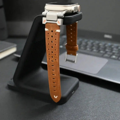 Premium Lederarmband für Apple Watch Series 10 &amp; Ultra 2 – Robustes Luxusarmband