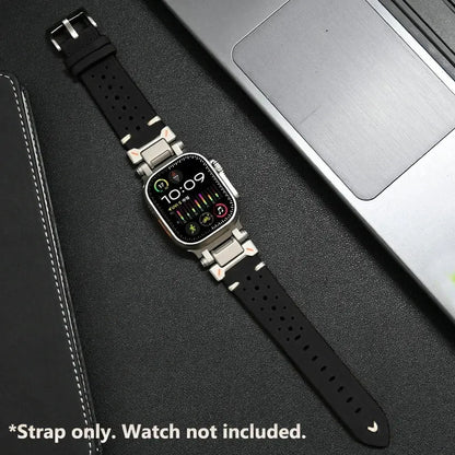 Premium Lederarmband für Apple Watch Series 10 &amp; Ultra 2 – Robustes Luxusarmband