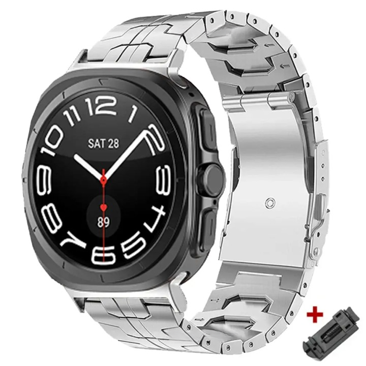 TitaniumFusion Luxe Titanium Uhrband für Samsung Galaxy Watch Ultra 47mm