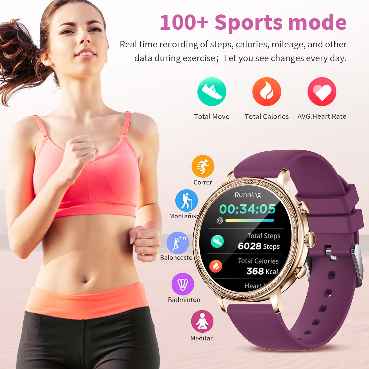 Luxus Smartwatch Fitness &amp; Health Monitor für Frauen und Männer: Bluetooth-Anruf, Herzrhythmus, Puls, EKG, Sport &amp; Fitness | Limitierte Auflage