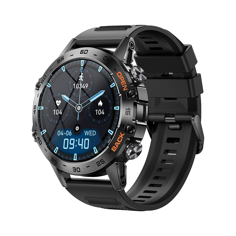 Luxus 1.39&quot; Bluetooth Anruf Smartwatch Männer Sport Fitness Uhren | IP68 Wasserdichte Smartwatch für Xiaomi Android iOS K52 - Smartwatch, Sport, Fitness, wasserdicht