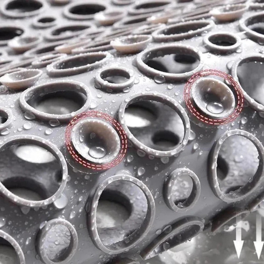 Luxus Antirutsch Duschmatte | Hygienische Badematte mit Saugnäpfen