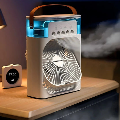 Tragbarer Klimaanlage 3-in-1 | Ventilator, Luftbefeuchter und 7 Farben LED