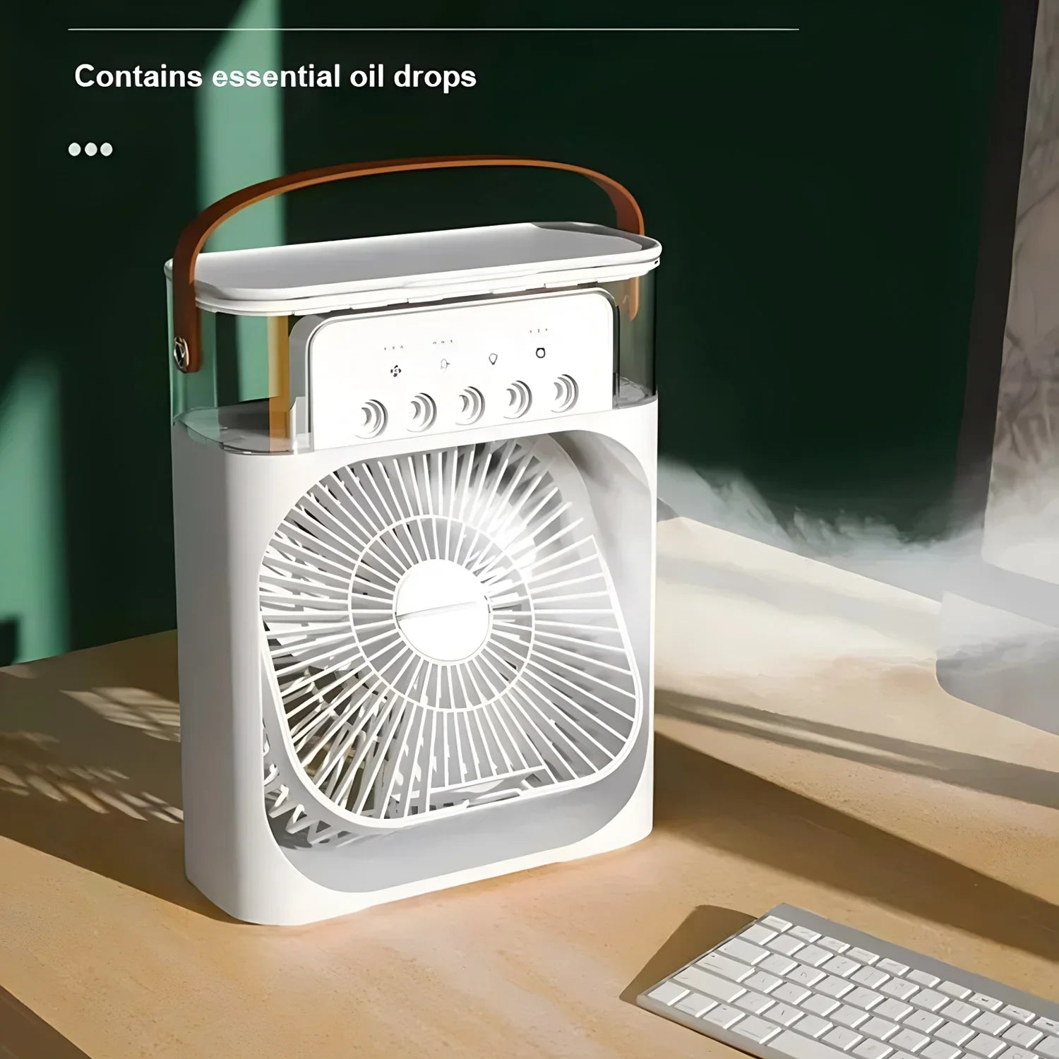 Tragbarer Klimaanlage 3-in-1 | Ventilator, Luftbefeuchter und 7 Farben LED