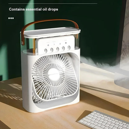 Tragbarer Klimaanlage 3-in-1 | Ventilator, Luftbefeuchter und 7 Farben LED
