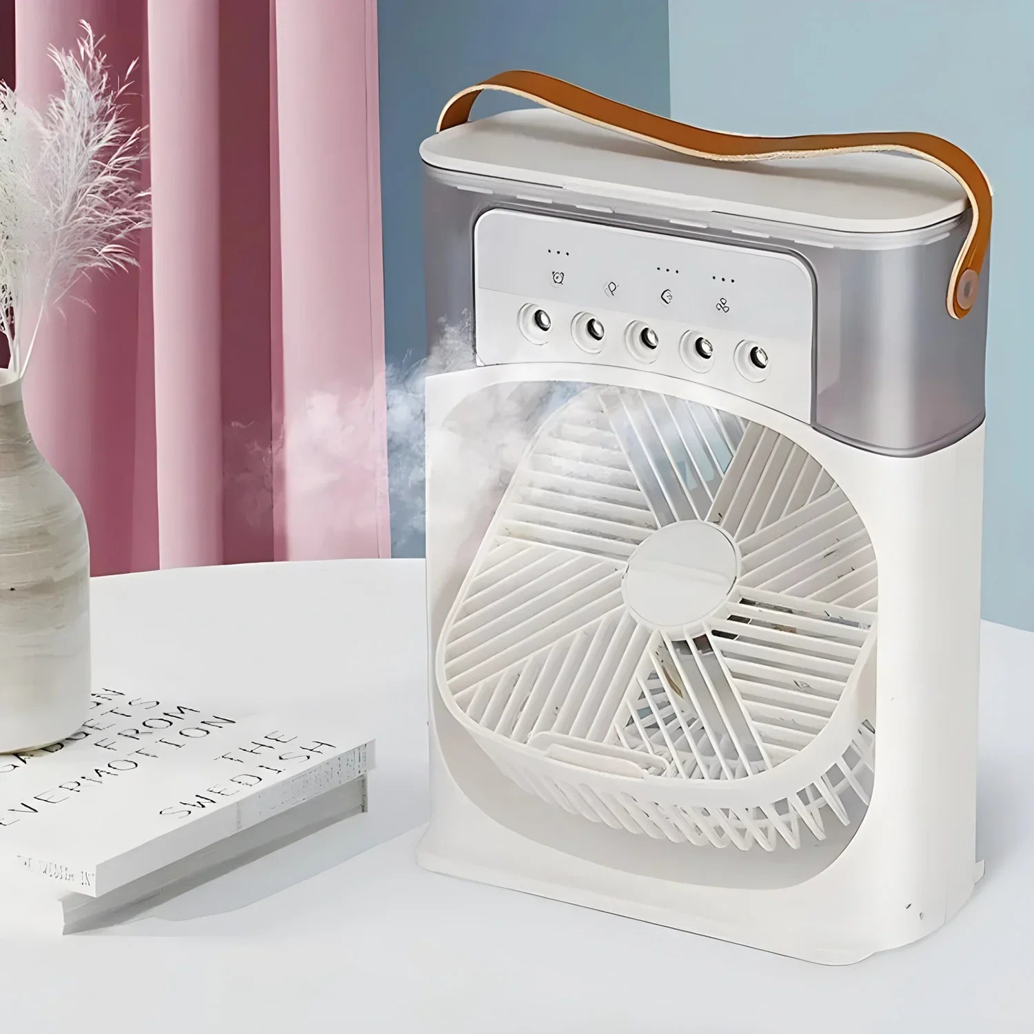 Tragbarer Klimaanlage 3-in-1 | Ventilator, Luftbefeuchter und 7 Farben LED