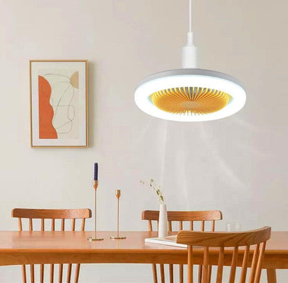 Moderner LED-Deckenventilator mit Fernbedienung – Leiser 3-Stufen-Ventilator mit Licht für Wohnzimmer, Schlafzimmer, Küche