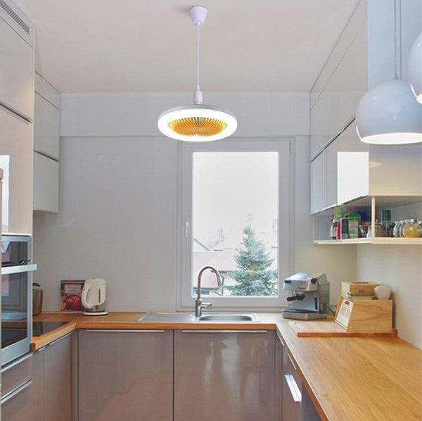 Moderner LED-Deckenventilator mit Fernbedienung – Leiser 3-Stufen-Ventilator mit Licht für Wohnzimmer, Schlafzimmer, Küche