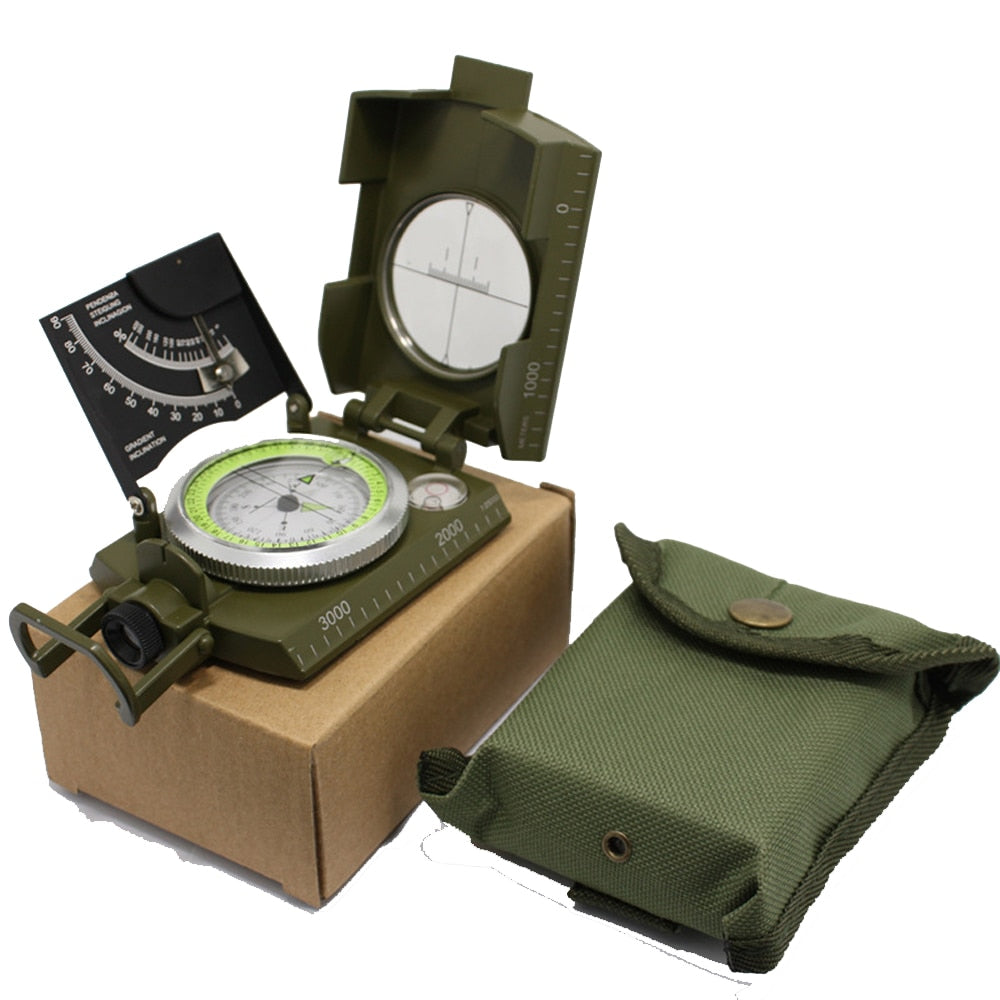 Multifunktionaler Militärkompass wasserdicht Metall hochpräzise Navigation Outdoor Camping Wandern Survival