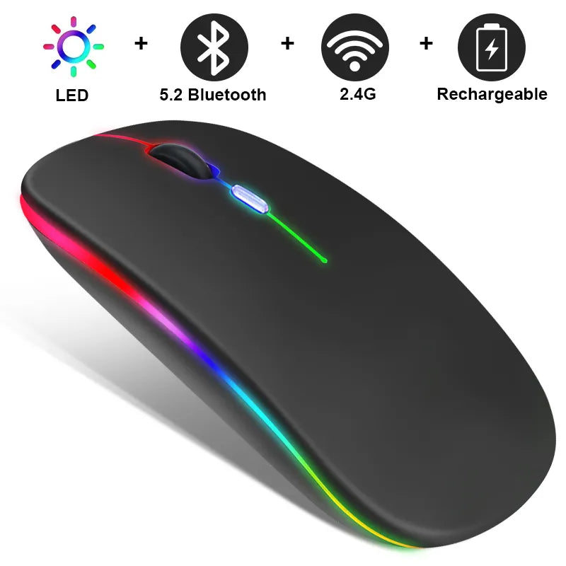 Zelara™ Kabellose LED-Maus | Wiederaufladbare Bluetooth-Maus