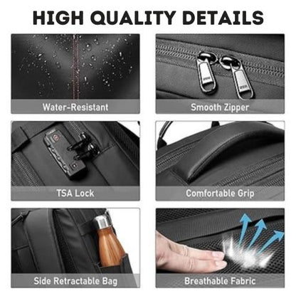 Vakuumkompressions-Rucksack – Entwickelt für die Verwendung mit Ihrem Gear-Tech-Vakuumversiegeler | Reisen Sie SMART und packen Sie leicht