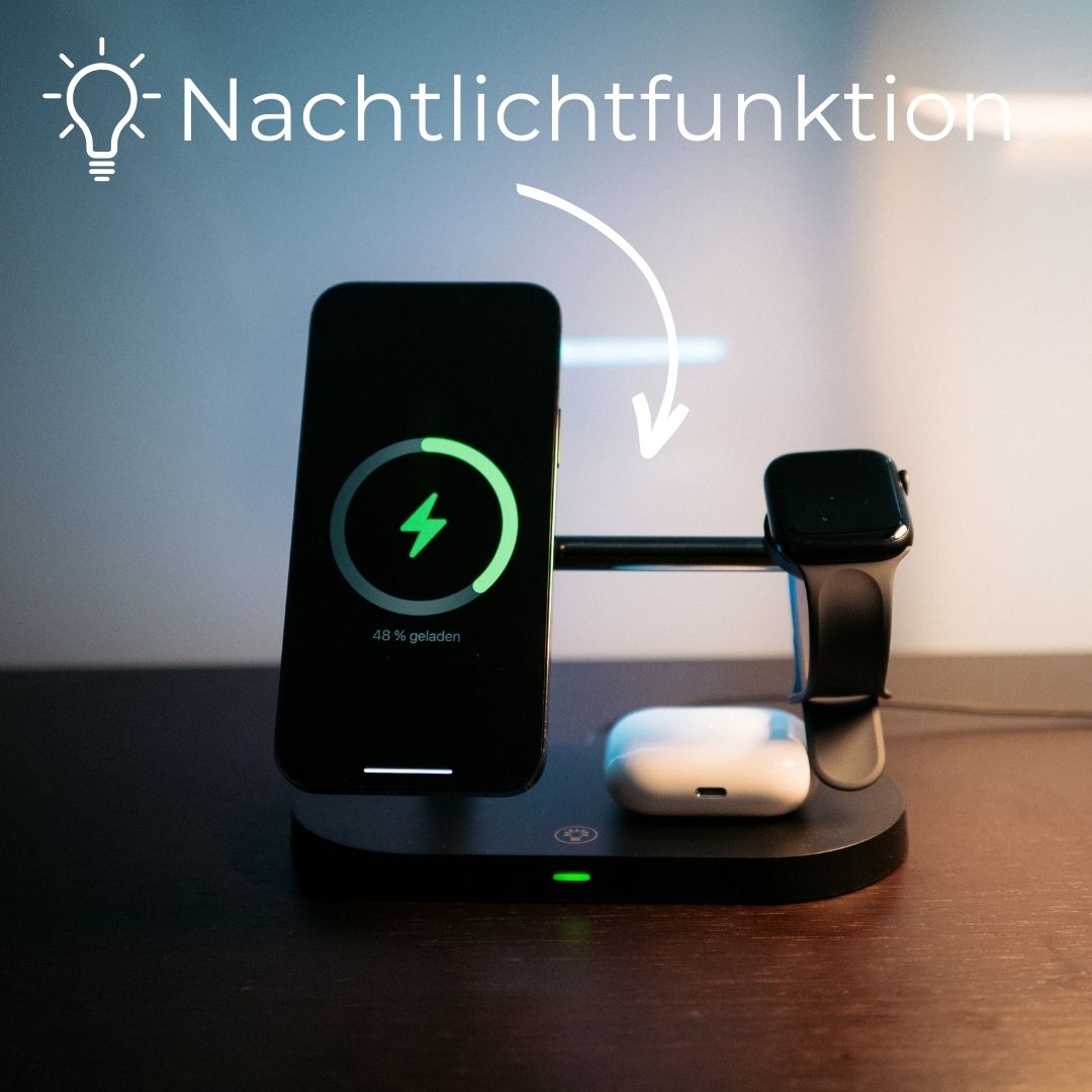 3-in-1 Drahtloses Ladegerät - Effizientes Laden für all Ihre Geräte