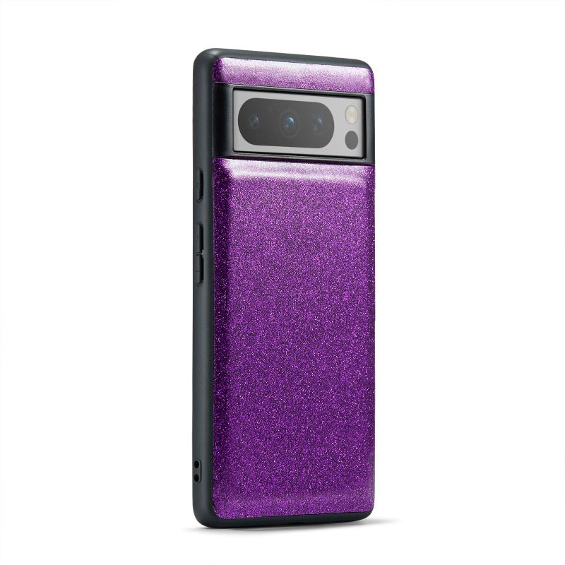 Magnet Abnehmbare Bling Glitter Leder Telefon Brieftasche Fall Mit Ständer Für Google Pixel 8 7