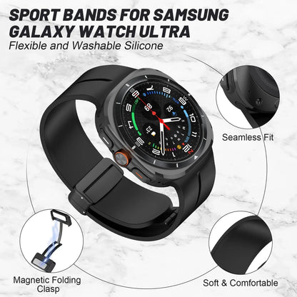 Magnetisches Silikon-Sportuhrband für Samsung Watch 7 Ultra