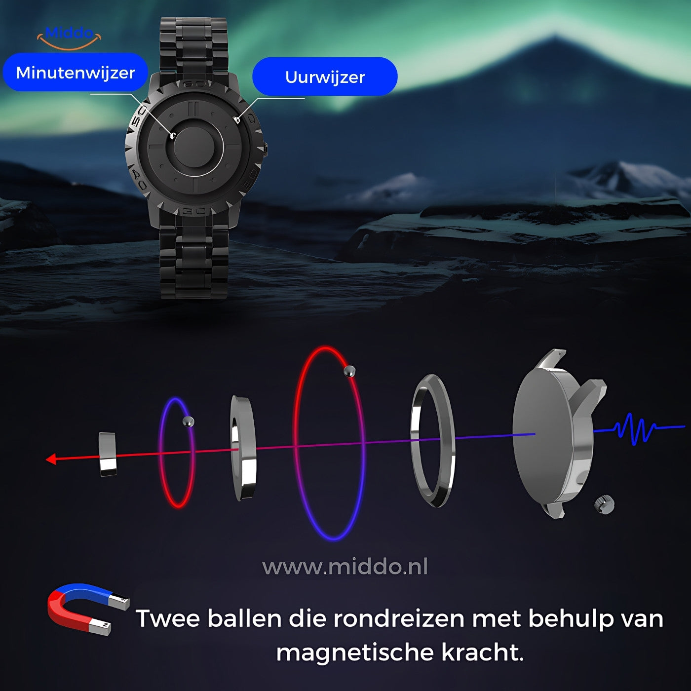 Zelara Uhr - Die einzigartige magnetische Uhr, die Kunst und Zeit kombiniert