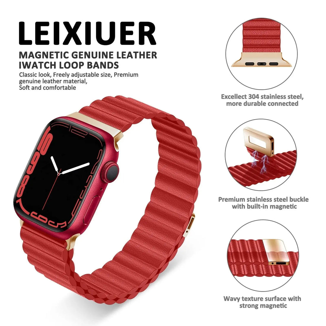 Elite Leather Loop für Apple Watch Series 9 &amp; Ultra 2