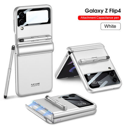 Magnetische Scharnier-Telefonhülle mit Stift für Samsung Galaxy Z Flip 5 4