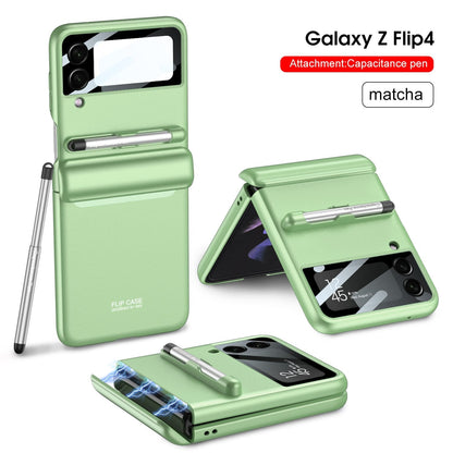 Magnetische Scharnier-Telefonhülle mit Stift für Samsung Galaxy Z Flip 5 4