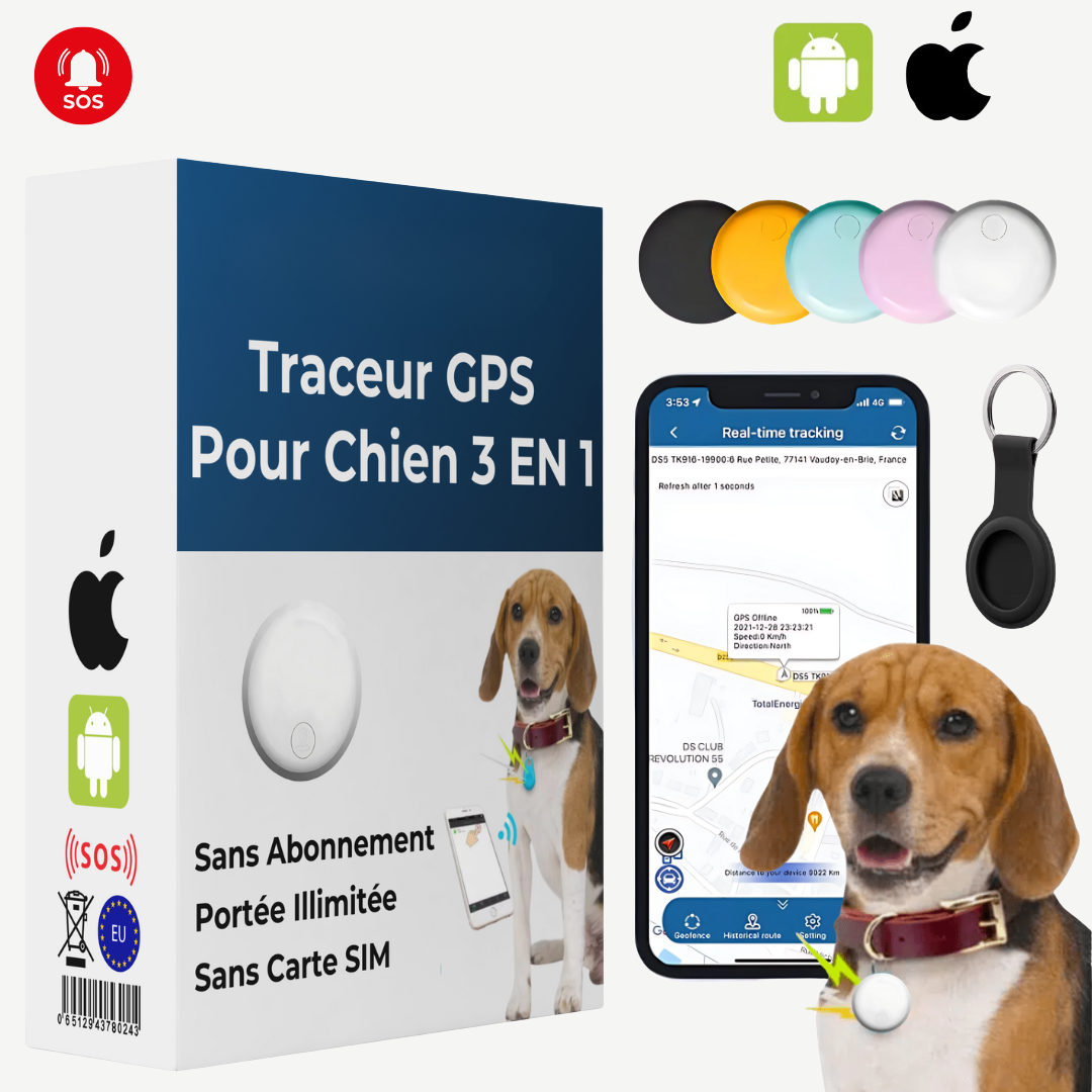 GPS-Tracker für Hunde 3 in 1 - Zelara - ANDROID / iOS