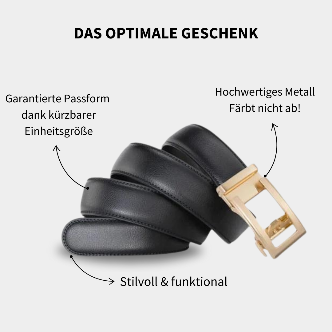 MAJESTICE BELT™ | Automatik-Ledergürtel mit Easy-Click-Verschluss | 1+1 GRATIS
