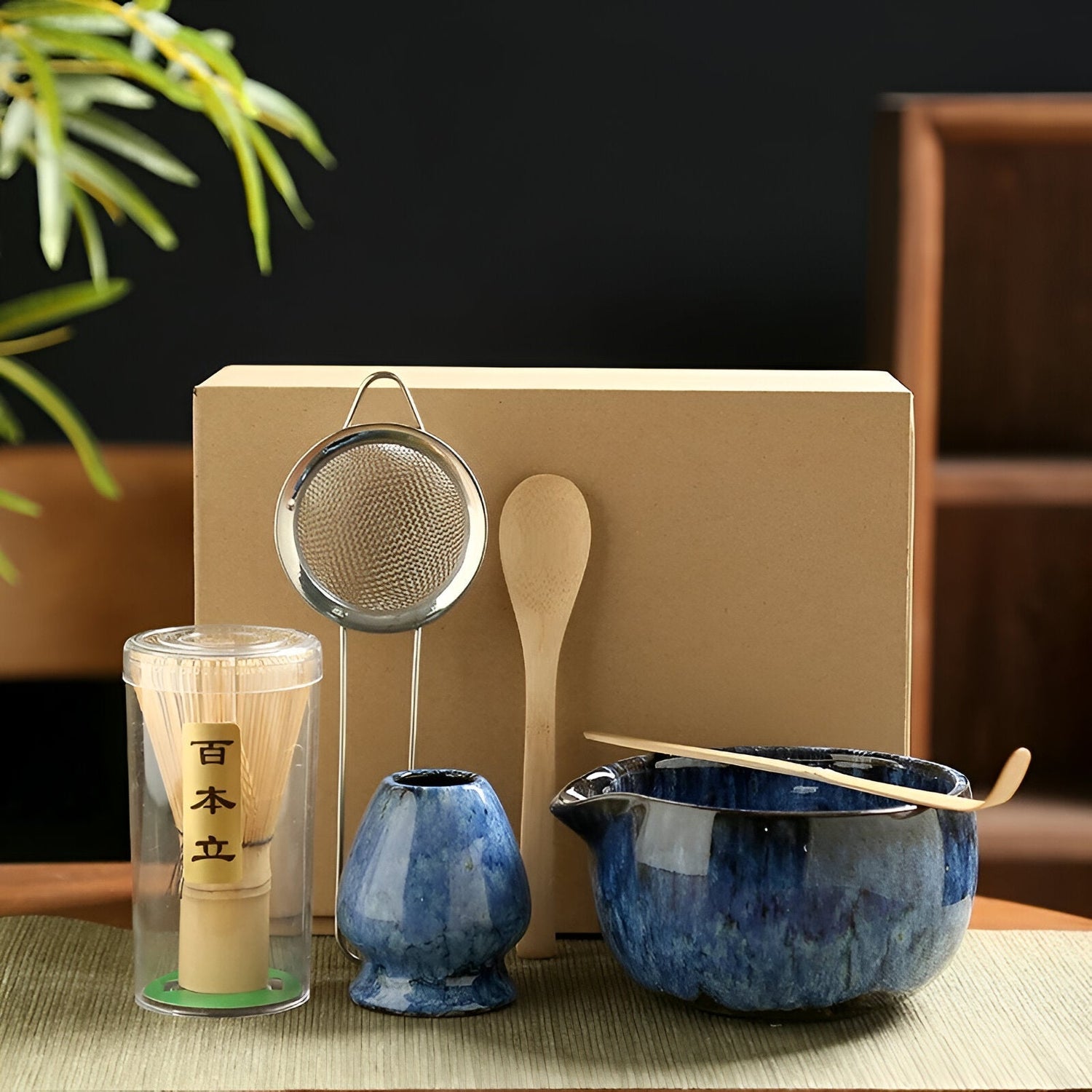 Matcha Teeset | Japanisches Teeservice 6-teilig für Teezubereitung