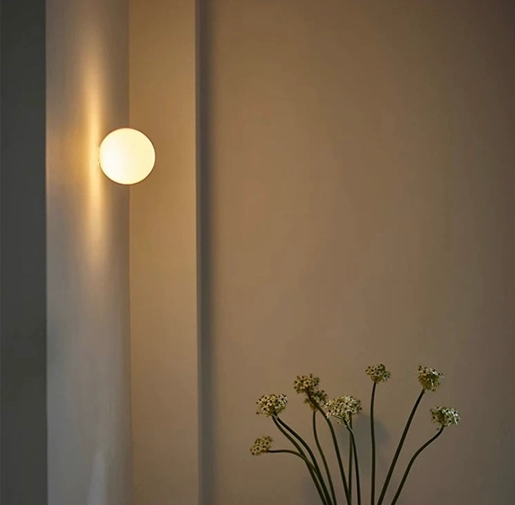 Mattglas-Wandlampe | Moderne LED Wandleuchte Innen