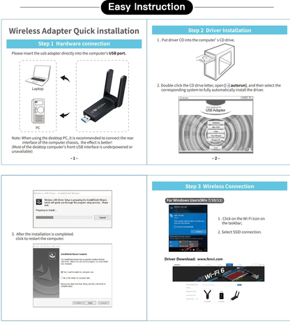 Zelara™ WLAN-USB-Adapter | Drahtloser Netzwerkkartenempfänger