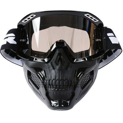 Motorradbrille mit Abnehmbarer Gesichtsmaske