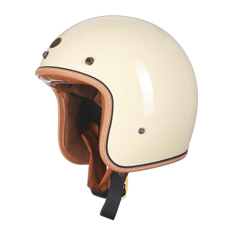 Vintage-Motorradhelm mit Offenem Gesicht