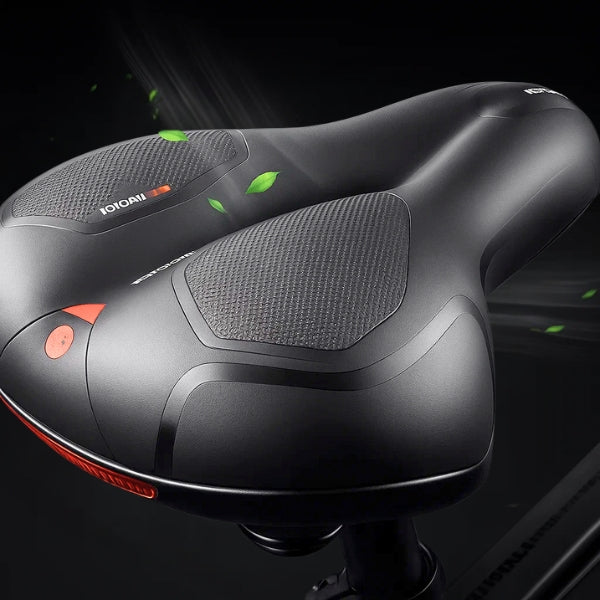 Stoßdämpfender Mountainbike-Sattel aus synthetischem Leder – Atmungsaktiv, Reflektierend, Leicht und Komfortabel