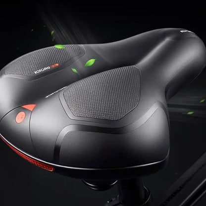 Stoßdämpfender Mountainbike-Sattel aus synthetischem Leder – Atmungsaktiv, Reflektierend, Leicht und Komfortabel