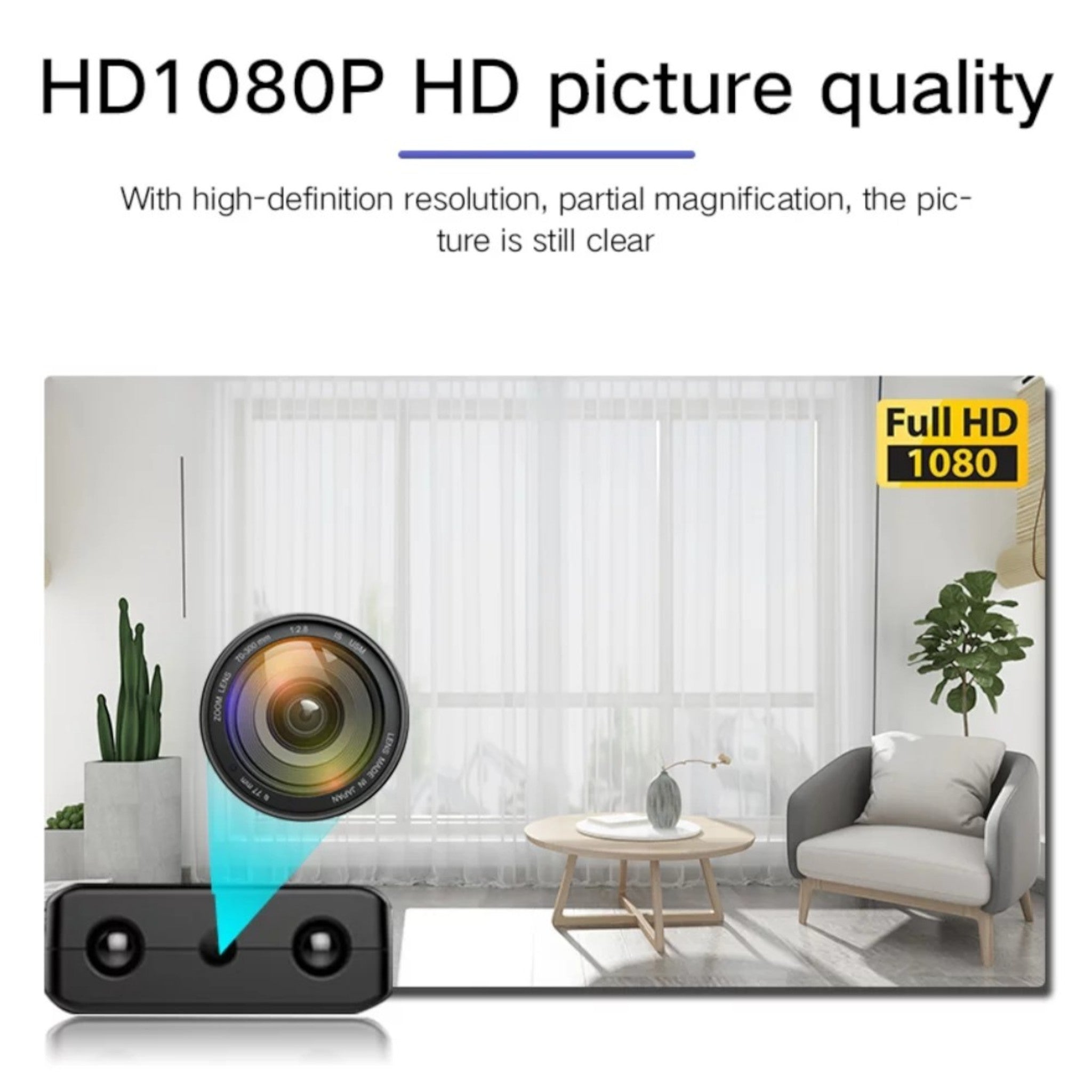 Kamera Micro HD mit WiFi und Audio – Kompakte Sicherheit mit Nachtsicht – StealthView