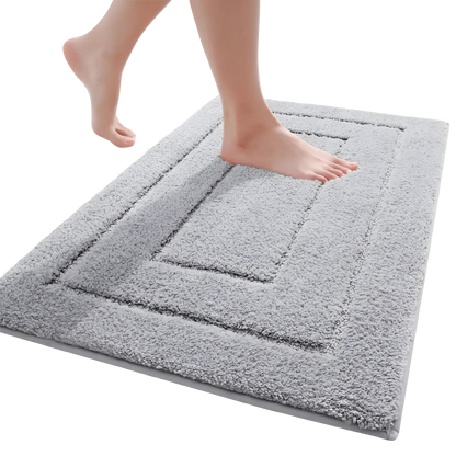 Mikrofaser Badematte | Rutschfest &amp; Waschbar für Badezimmer