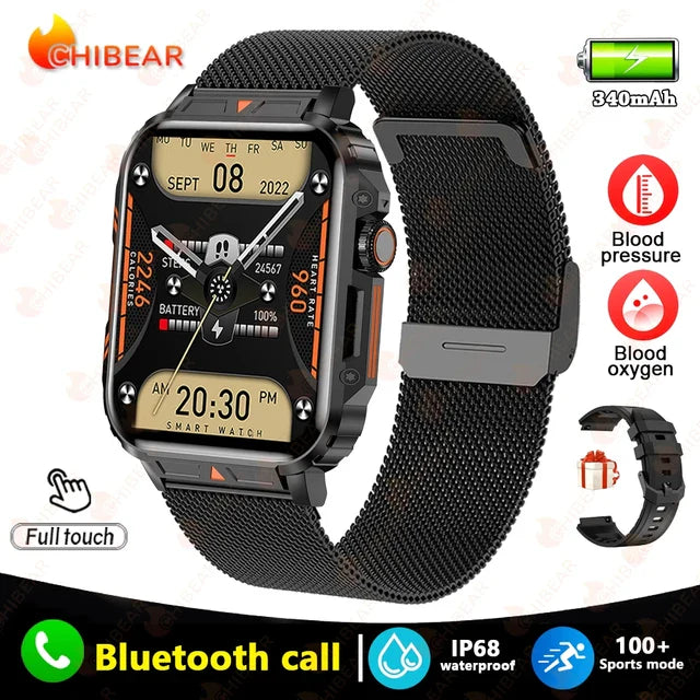 Zelara Militär GPS Tracker Wetter AI Voice Wasserdichte SmartWatch L81