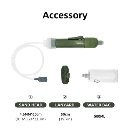 Mini Wasserfilterstrohhalm für Survival-Camping