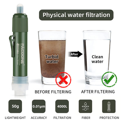 Mini Wasserfilterstrohhalm für Survival-Camping