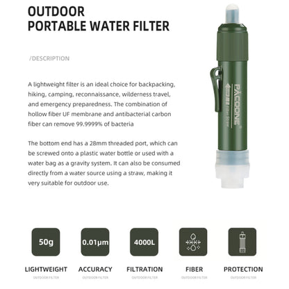 Mini Wasserfilterstrohhalm für Survival-Camping