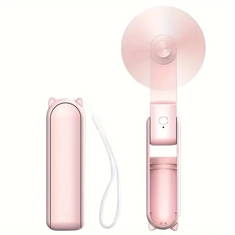 Tragbarer Wiederaufladbarer Ventilator | 3 Geschwindigkeiten, Faltbar und Powerbank