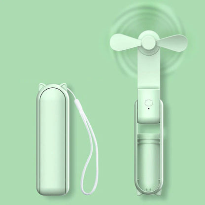 Tragbarer Wiederaufladbarer Ventilator | 3 Geschwindigkeiten, Faltbar und Powerbank