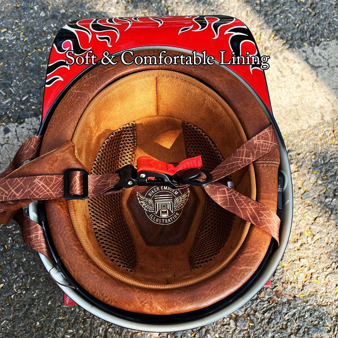 Motorrad-Halbhelm im Retro-Baseballkappen-Stil