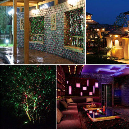 Weihnachts-LED-Laserprojektor mit 1000 roten &amp; grünen LEDs, Fernbedienung &amp; wetterfest