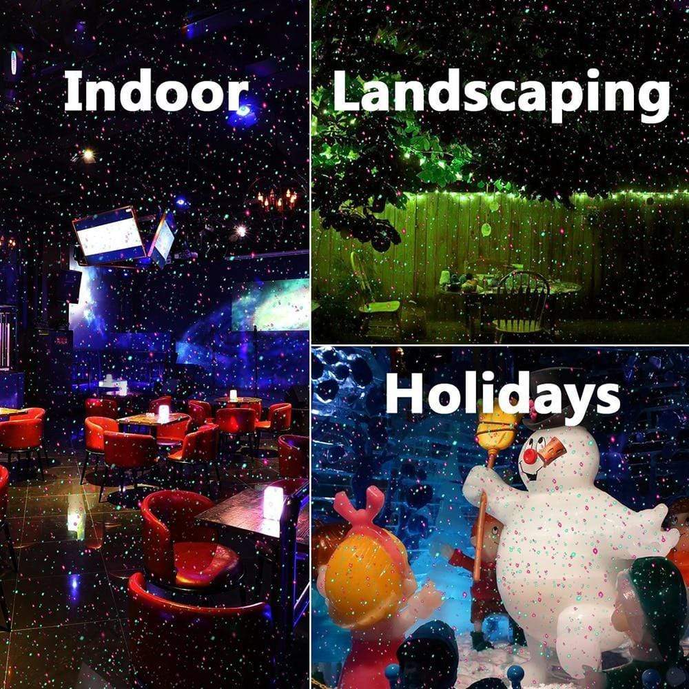 Weihnachts-LED-Laserprojektor mit 1000 roten &amp; grünen LEDs, Fernbedienung &amp; wetterfest