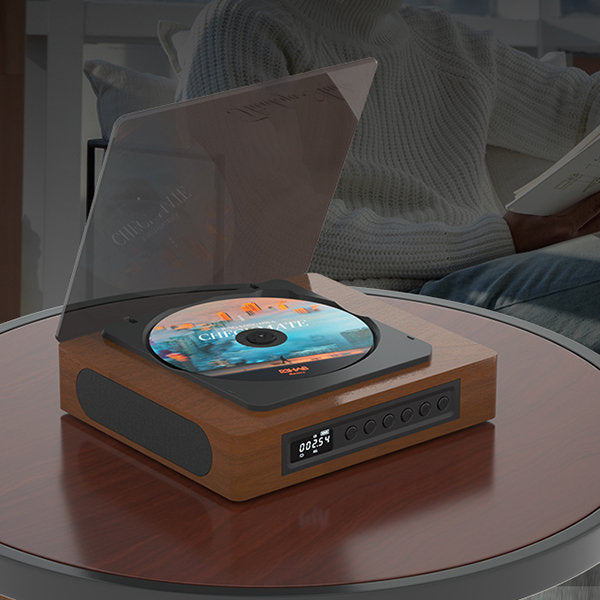 Bluetooth Retro-CD-Player mit Typ-C-Anschluss | Vintage-Design, moderne Funktionalität für Musikliebhaber und Heim-Audiosysteme