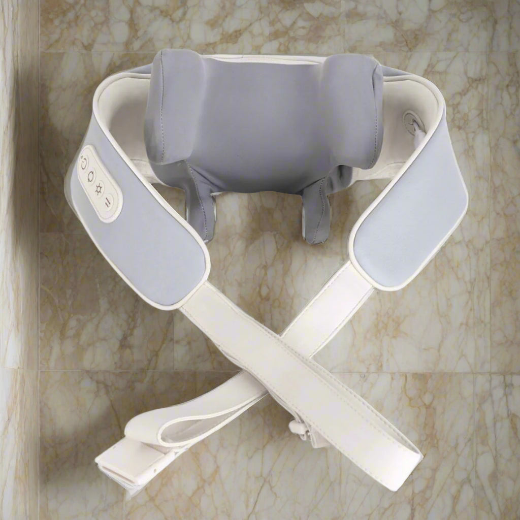 Nacken- und Schultermassagegerät mit Wärme, 5D Massagekopf &amp; USB Typ-C – Tiefenwirksame Schmerzlinderung, Kabellos, Leise