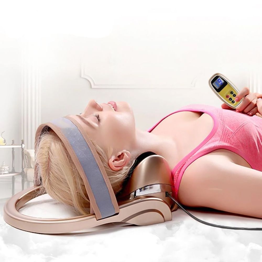 Nackenstrecker-Massagegerät mit Vibe-Technologie, Wärmetherapie &amp; kabellos