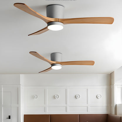 Nordic Holzbodenventilator mit Licht 42/48 Zoll mit LED für Wohnzimmer &amp; Schlafzimmer Beleuchtung