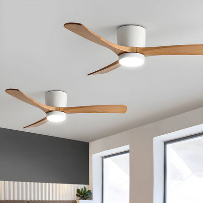 Nordic Holzbodenventilator mit Licht 42/48 Zoll mit LED für Wohnzimmer &amp; Schlafzimmer Beleuchtung