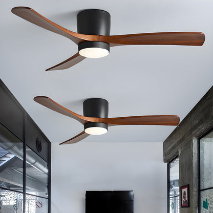Nordic Holzbodenventilator mit Licht 42/48 Zoll mit LED für Wohnzimmer &amp; Schlafzimmer Beleuchtung
