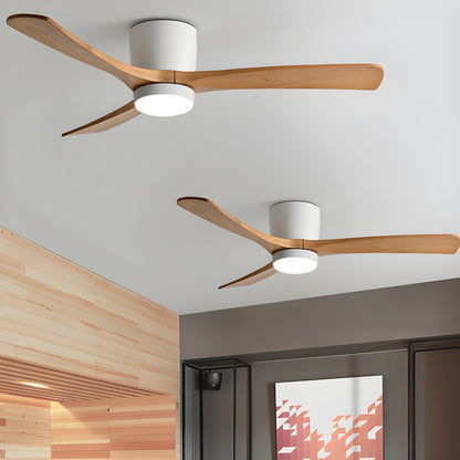 Nordic Holzbodenventilator mit Licht 42/48 Zoll mit LED für Wohnzimmer &amp; Schlafzimmer Beleuchtung